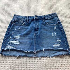 Mini denim skirt